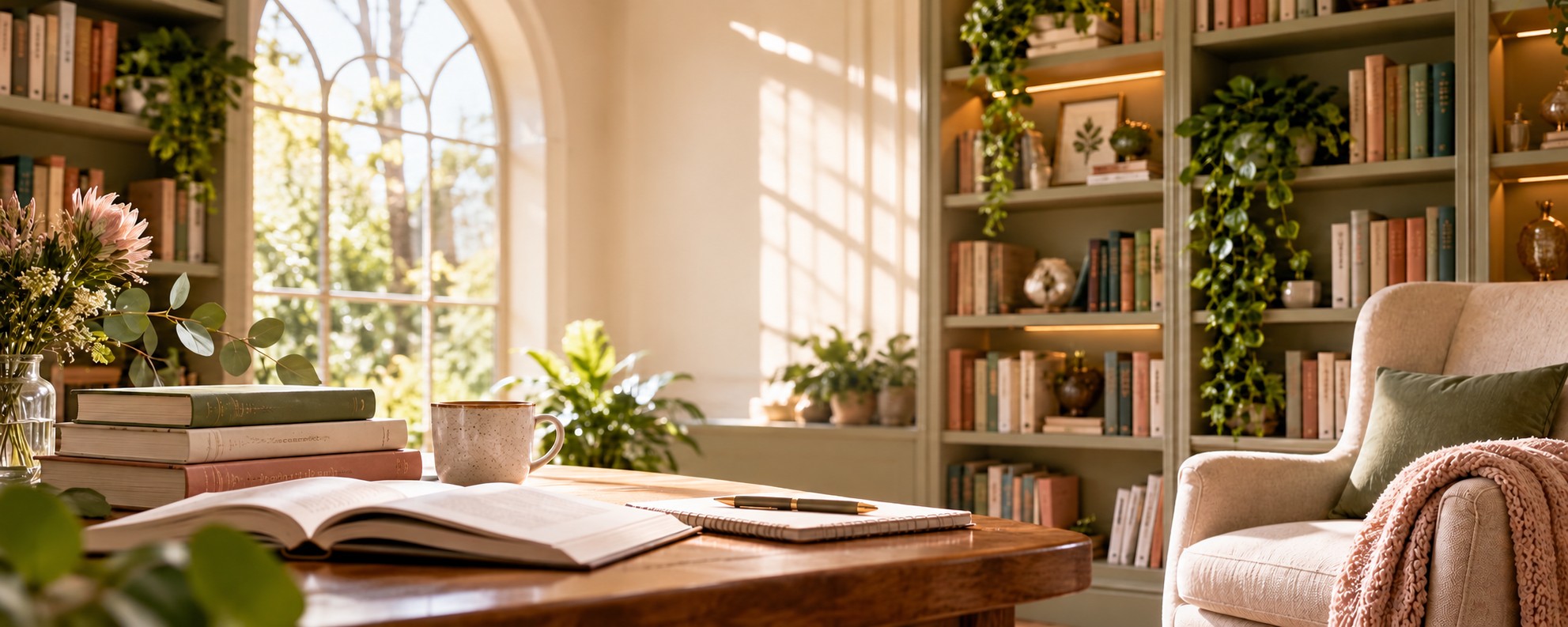 Sunlit Hygge Reading Nook